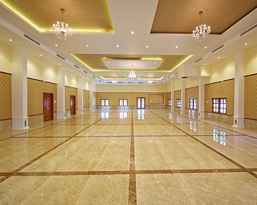 500 SEATER Madras wedding hall of CCC in Chennai shown with white light with ample natural light from big windows