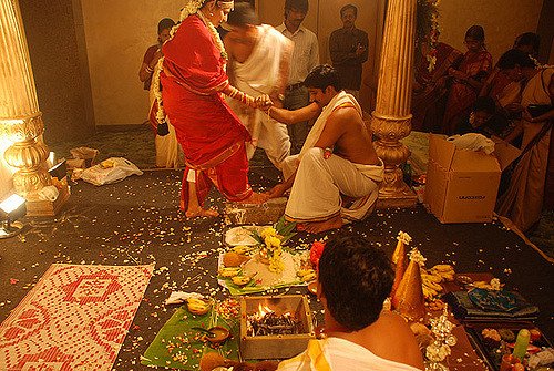 Brahmin Wedding ceremony held in Chennai Convention Centre